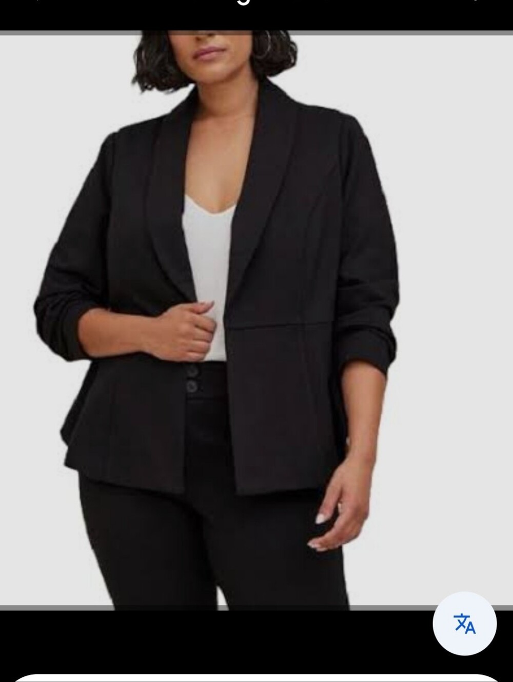torrid Black Open-Front Shawl Collar Blazer